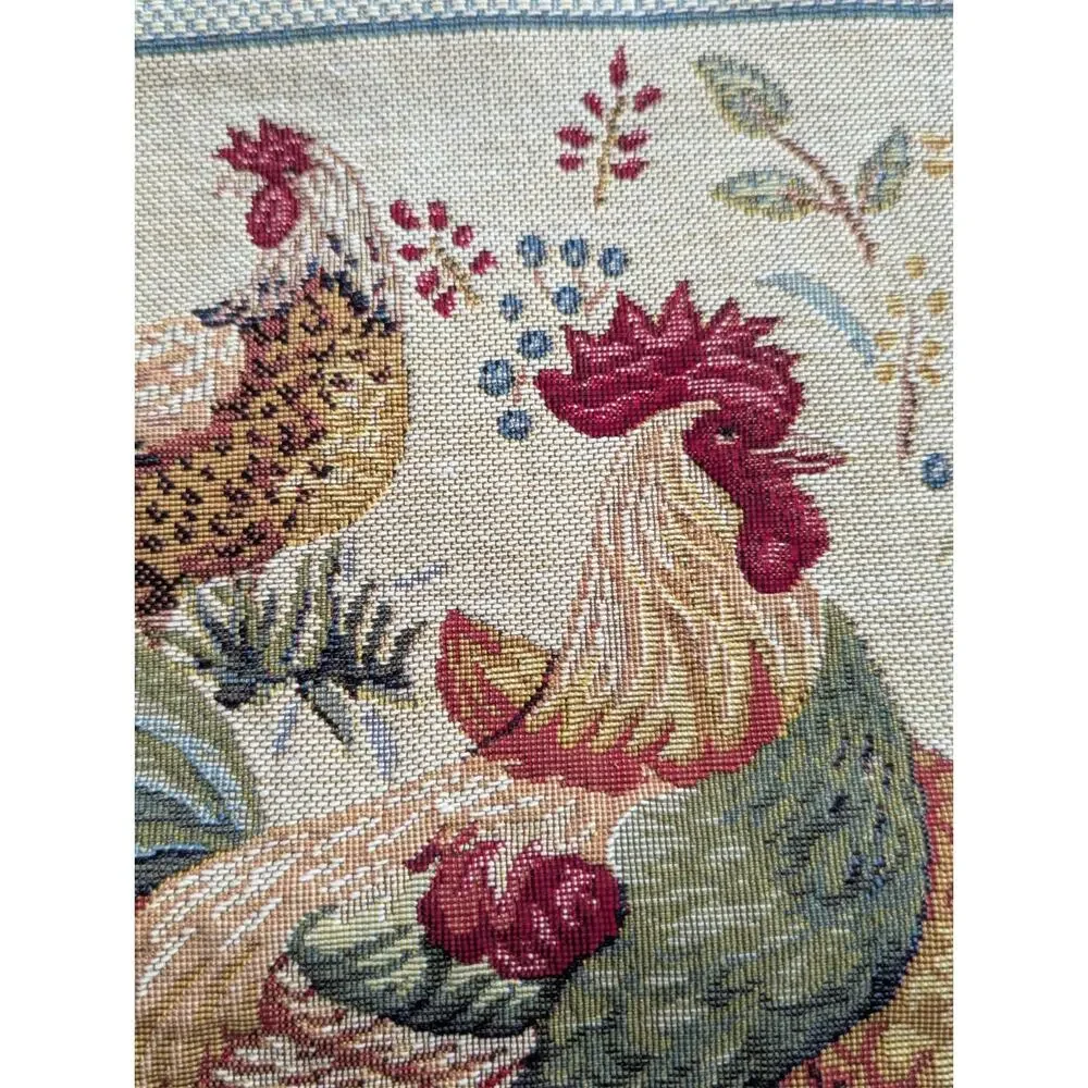 Jules Pansu Rooster Tapestry Pillow Cover Case Made In France Farmhouse Decor